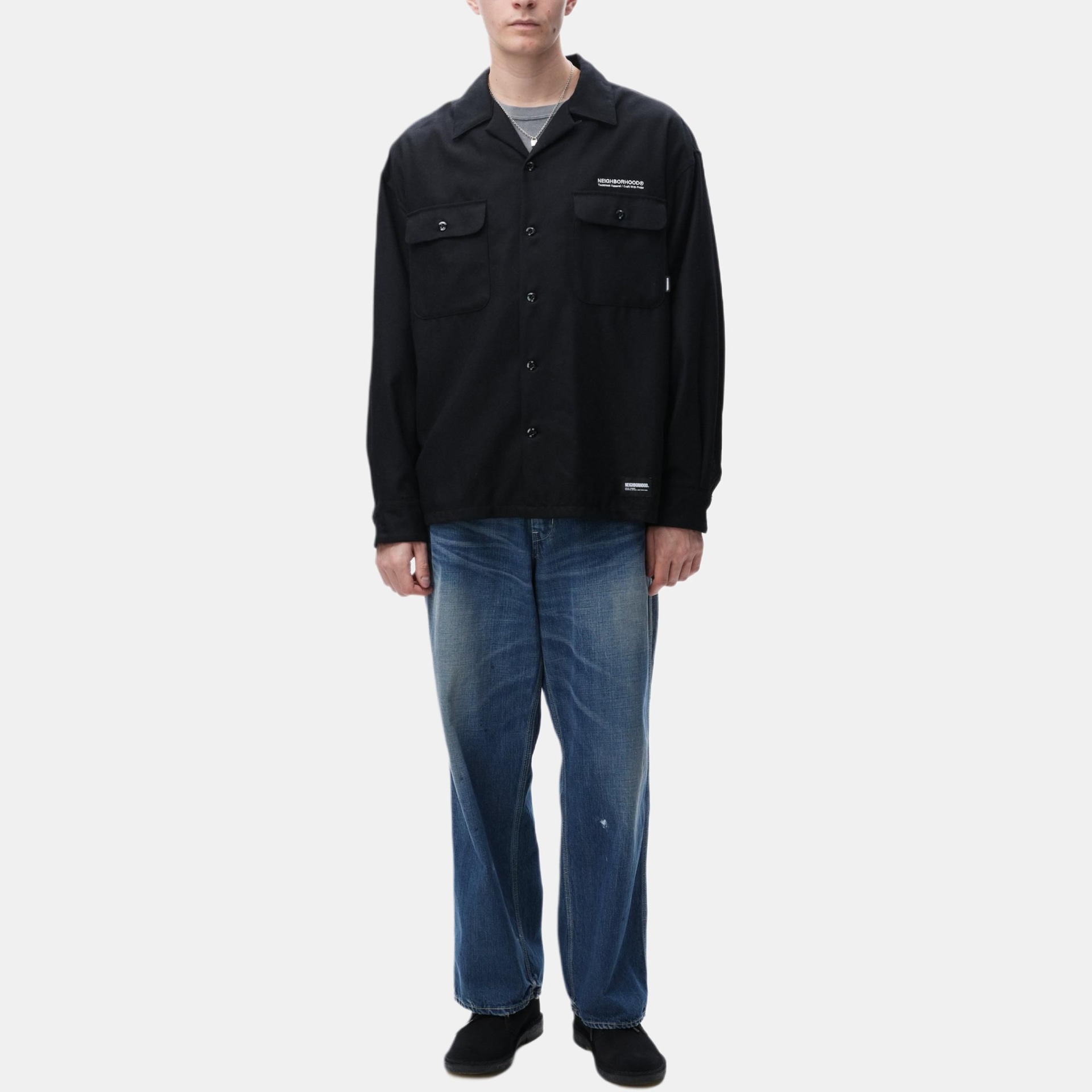 Neighborhood Distressed Zip Mid-Rise Straight Jeans — фото 1