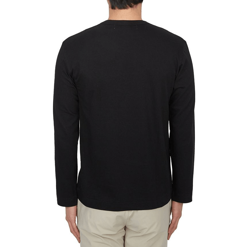 Cdg Play SS24 Black Heart Embroidered Crewneck Long Sleeve Tee — фото 5