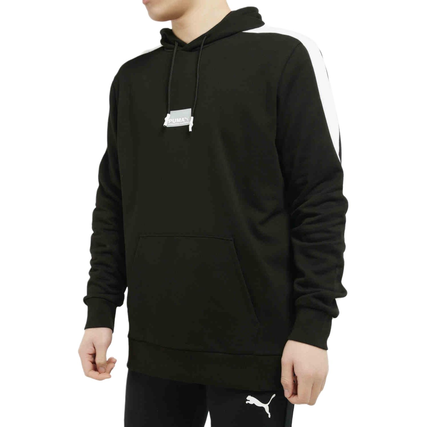 Puma Colorblock Logo Hoodie Black — фото 3
