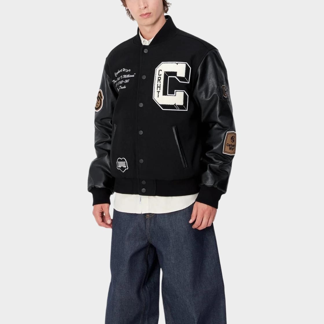Carhartt WIP Button Patch Ribbed Jacket Black — фото 4