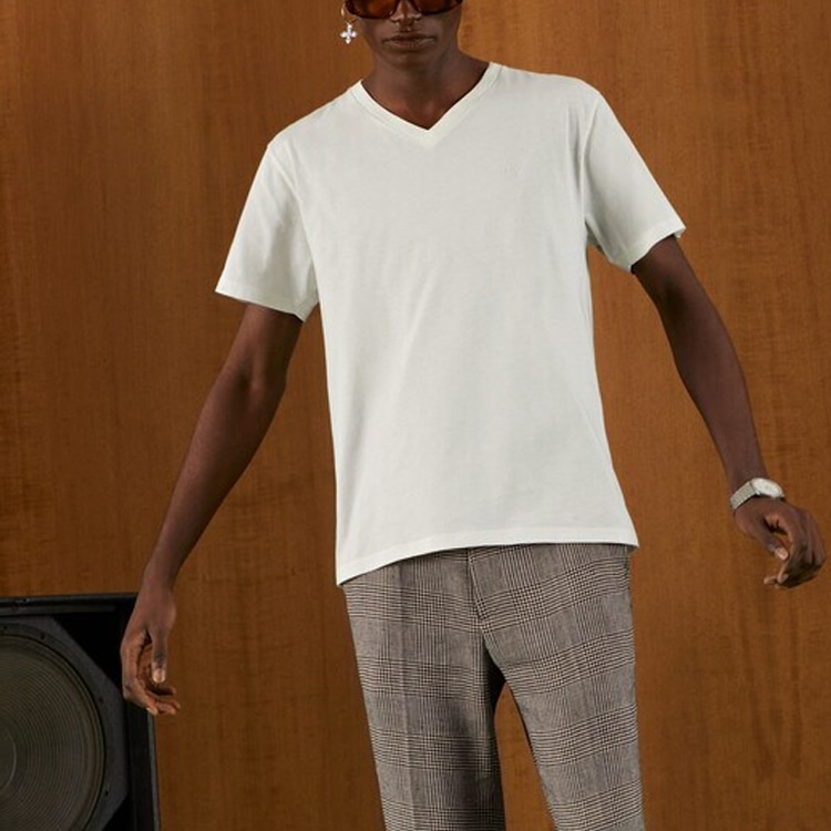 Gucci V-Neck T-Shirt White — фото 1