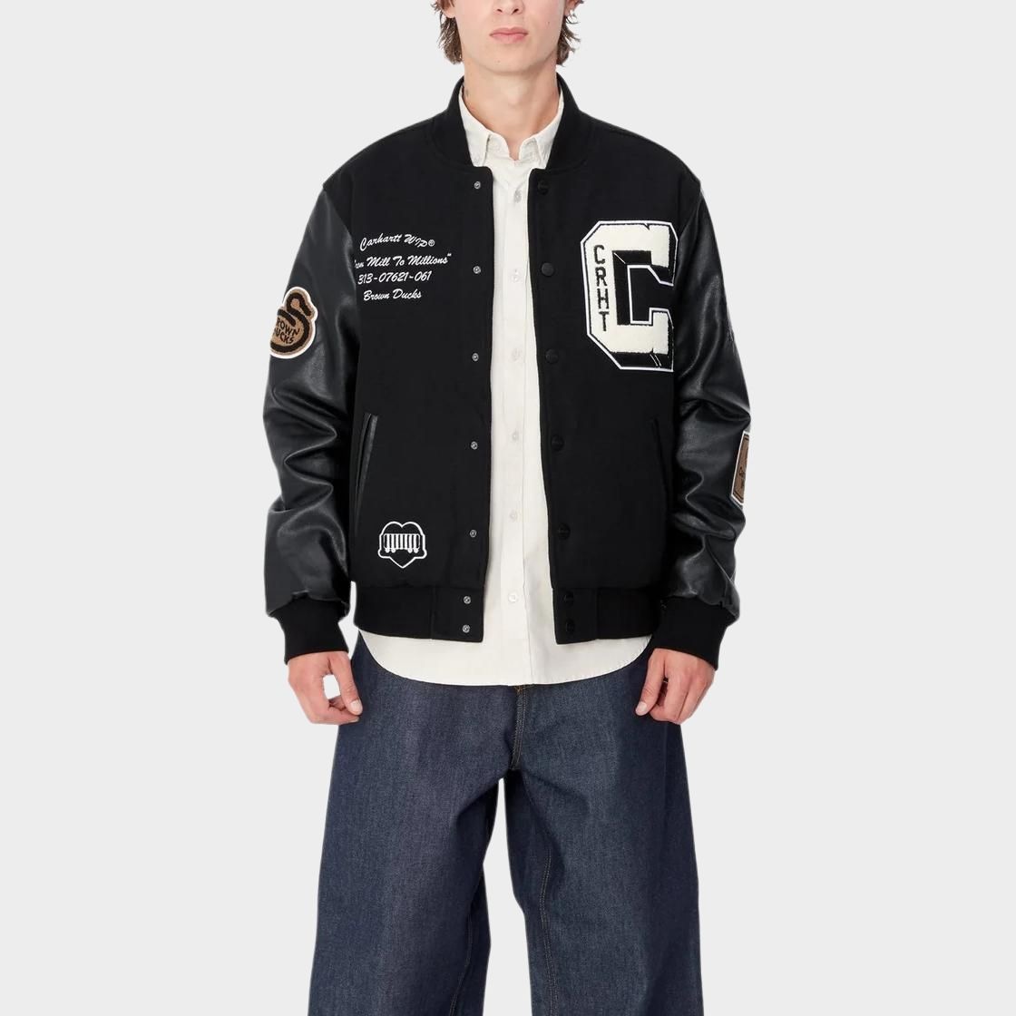 Carhartt WIP Button Patch Ribbed Jacket Black — фото 3
