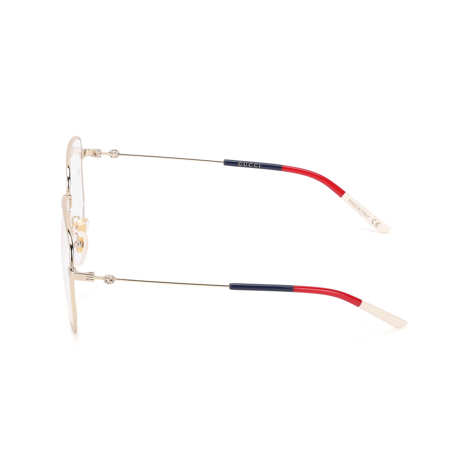 Gucci Transparent Gold Frame Optical Glasses — фото 3