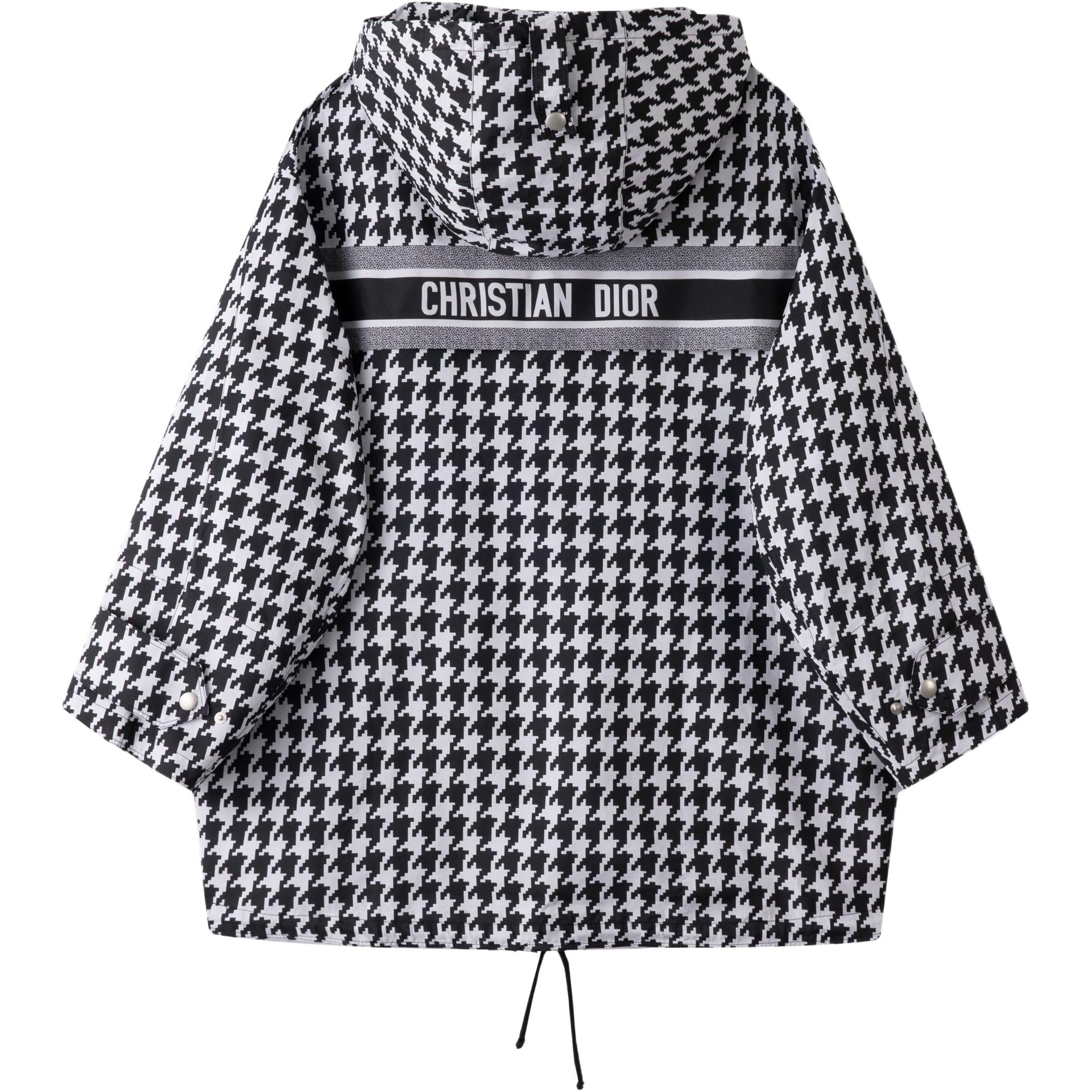 Dior FW22 Houndstooth Zip Coat Black — фото 1