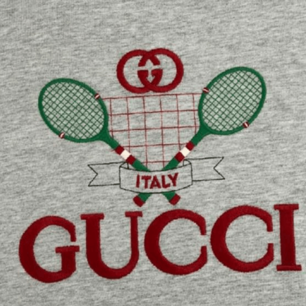 Gucci Kids Embroidered T-Shirt Grey — фото 4