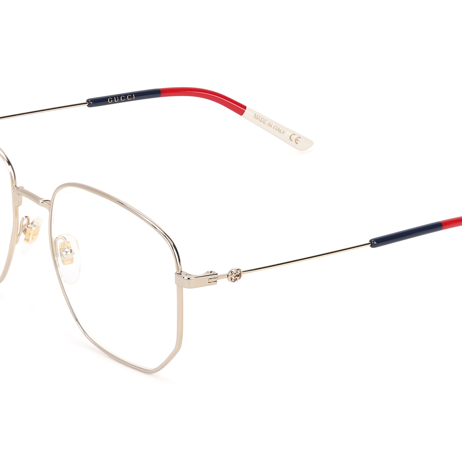 Gucci Transparent Gold Frame Optical Glasses — фото 5