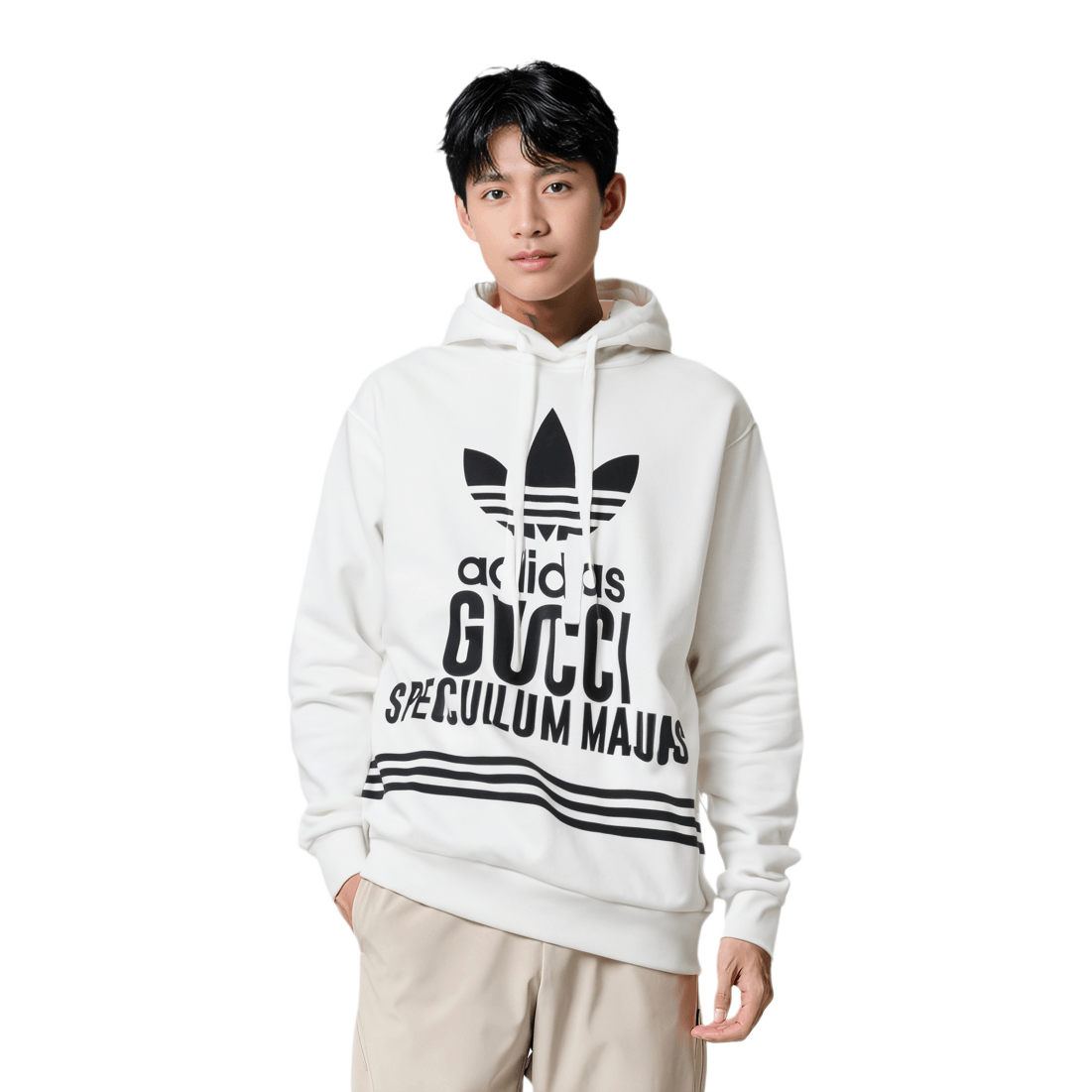 Gucci x adidas FW22 Hoodie White — фото 11
