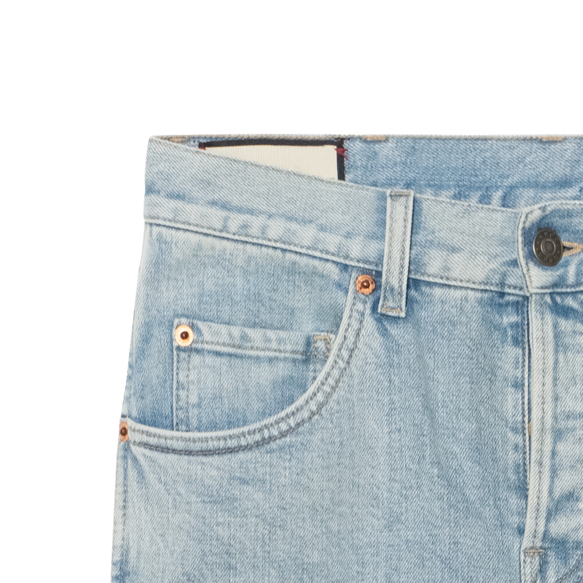 Gucci Straight Leg Jeans Light Blue — фото 5