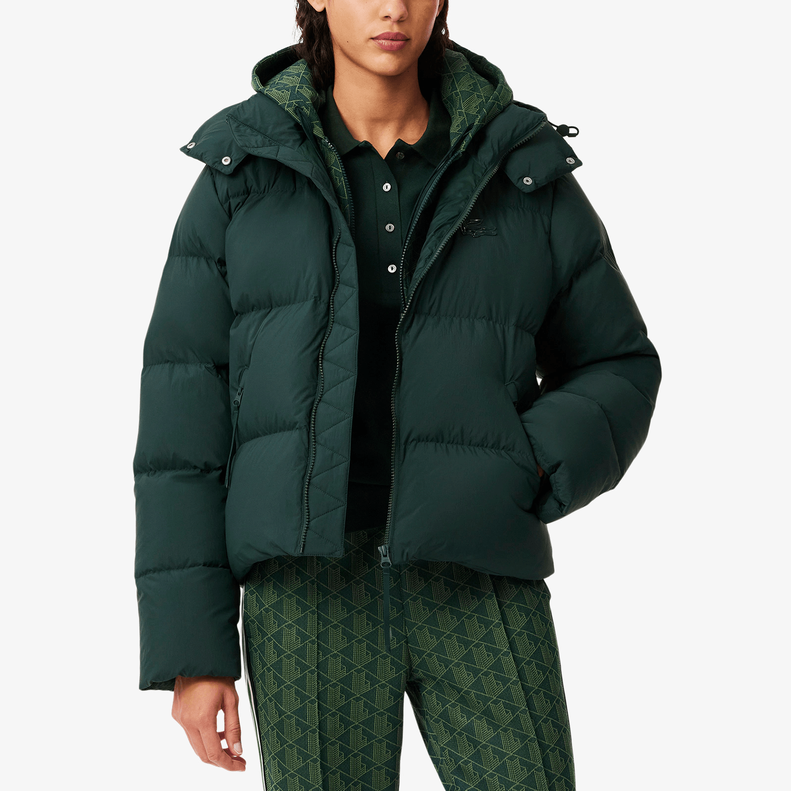 Lacoste Hoodie Cotton Jacket Deep Green — фото 2