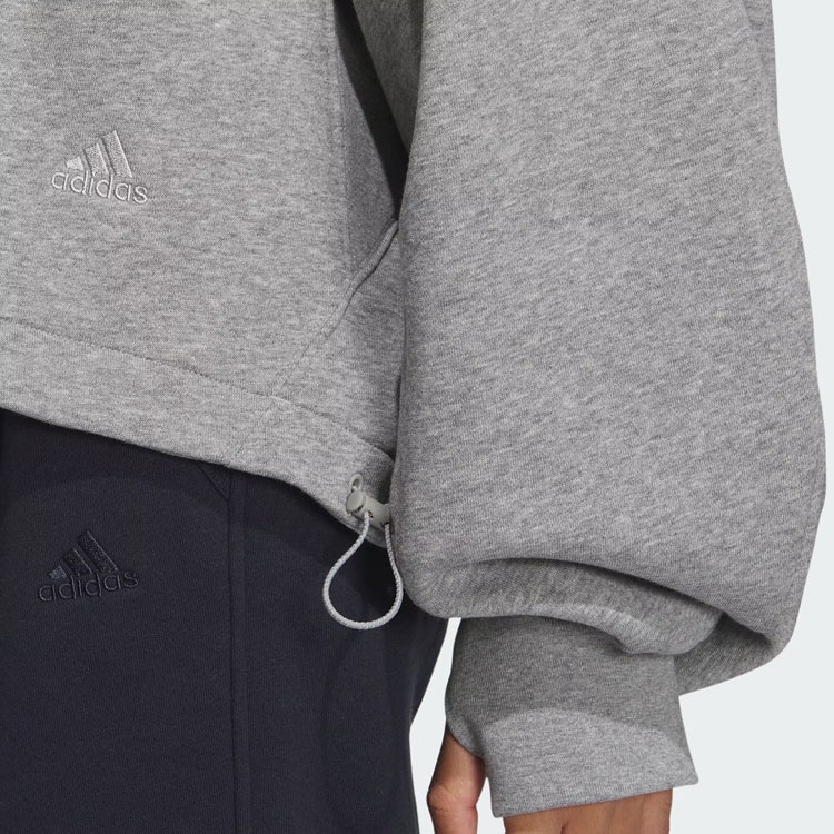 Adidas All SZN Fleece Half-Zip Top Medium Grey — фото 2