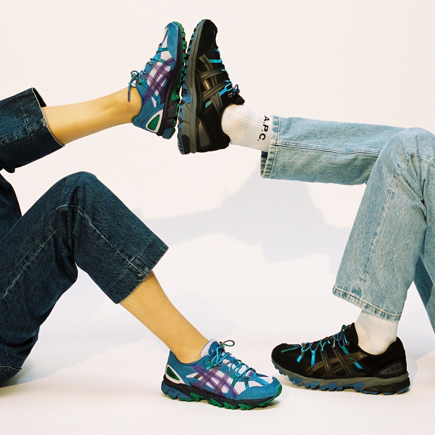 ASICS A.P.C x Asics Gel-Sonoma 15-50 Blue Purple Grey — фото 9