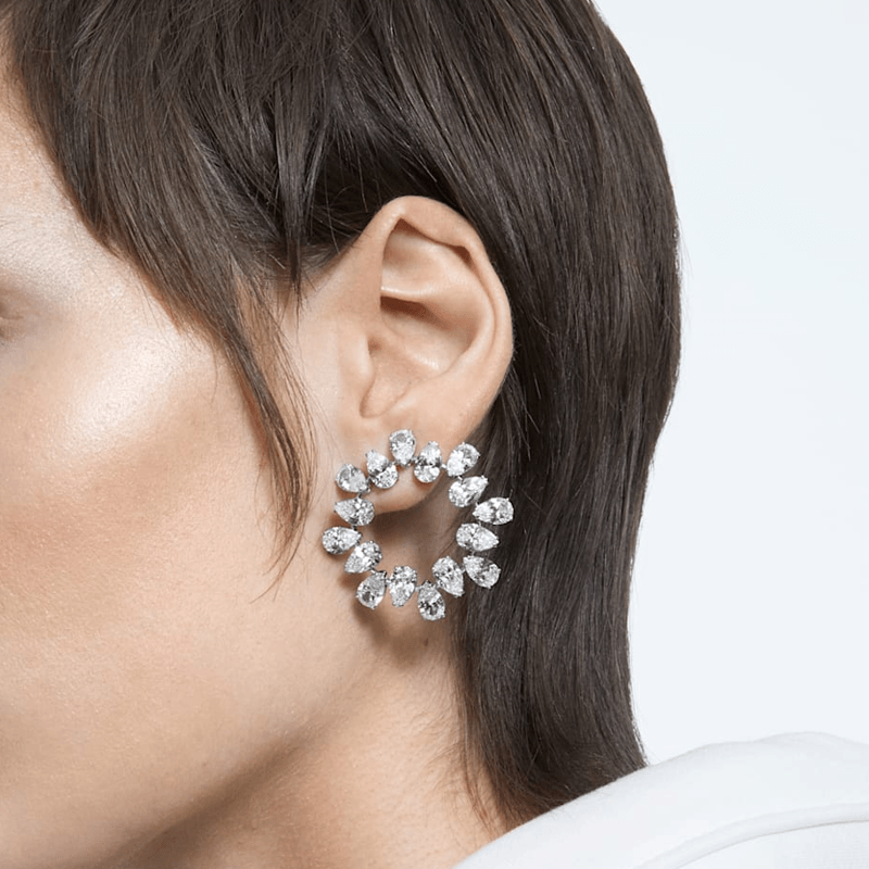 Swarovski Millenia Hoop Earrings Silver — фото 2