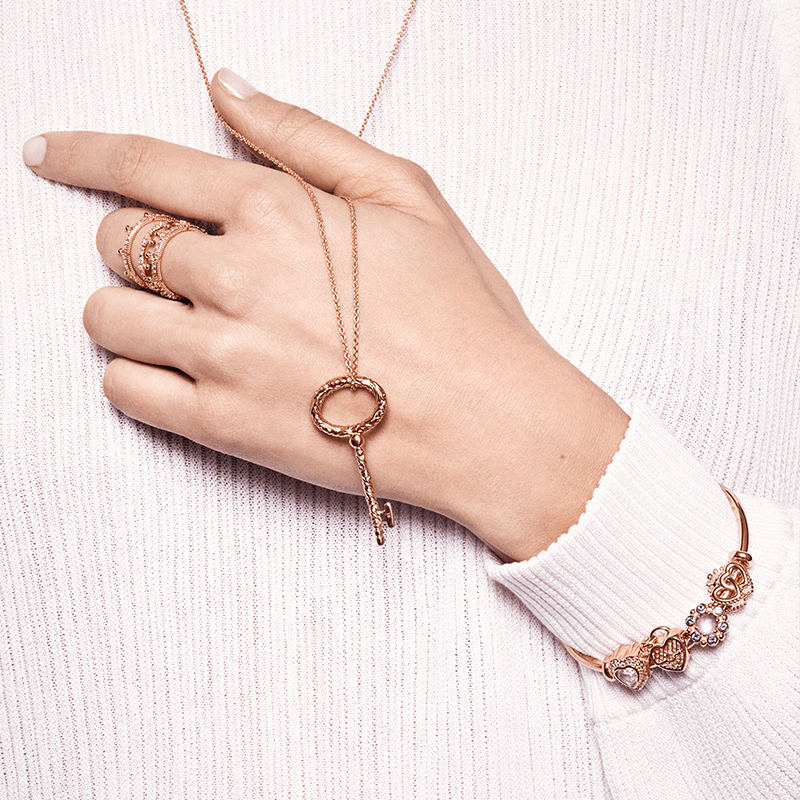 Pandora Love Lock Charm Rose Gold — фото 2