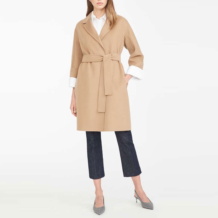 MaxMara Arona Wool Coat Light Brown — фото 1