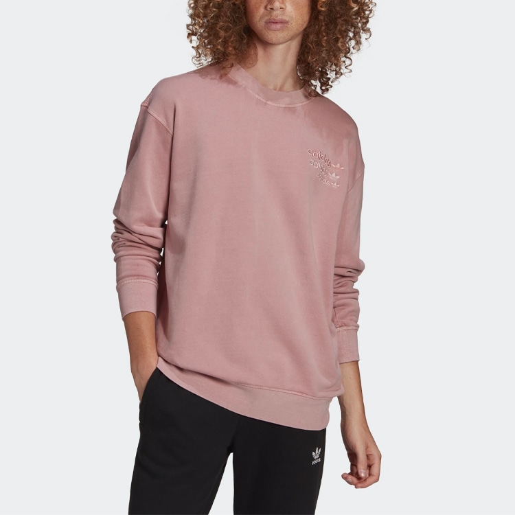 Adidas Originals Logo Crewneck Sweatshirt Pink — фото 2