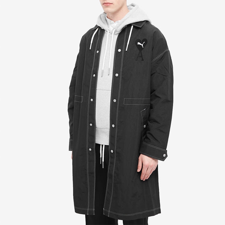 Puma x AMI Paris Hooded Jacket Black — фото 3