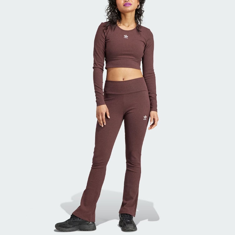 Adidas originals Essentials Rib Flared Pants Logo — фото 3