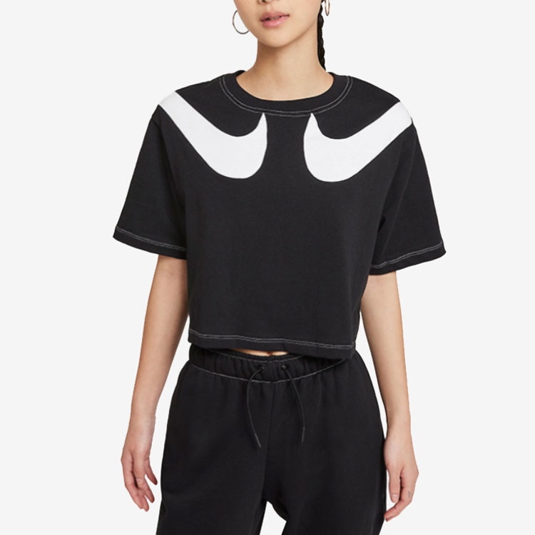 Nike Swoosh Crop Tee Black — фото 2