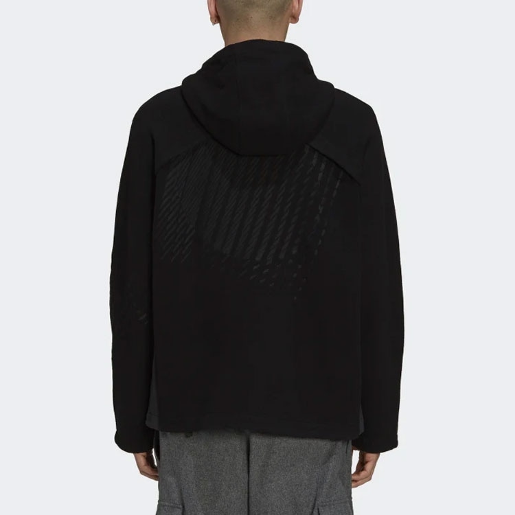 Y-3 FW21 Embroidered Hoodie Jacket Black — фото 2