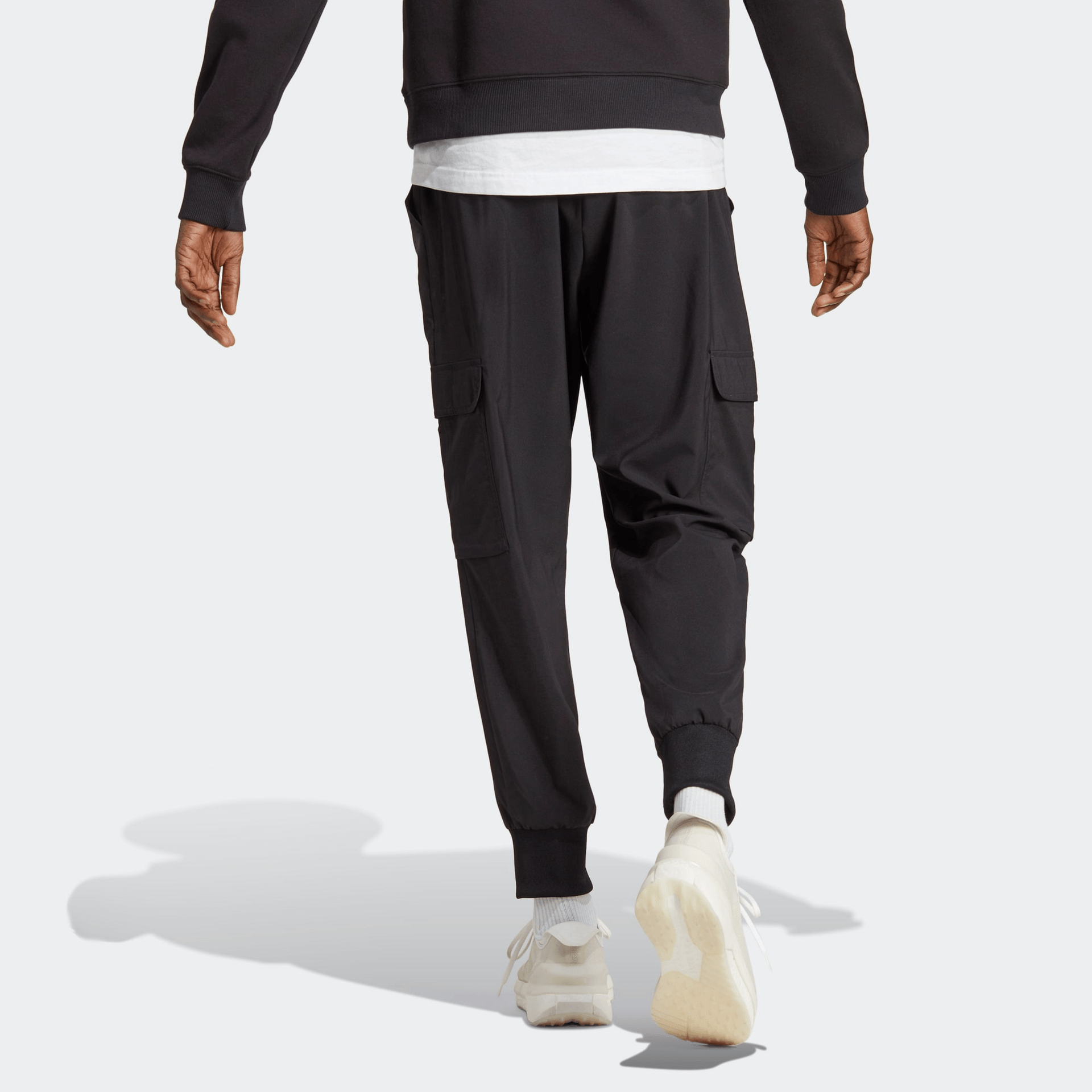 Adidas Essentials Cargo Ankle-Length Joggers Black — фото 3
