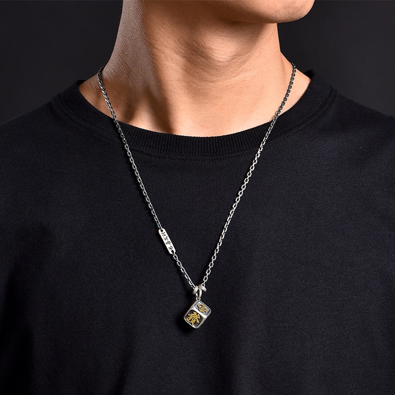 Ideagemer 925 Silver Dice Necklace — фото 7