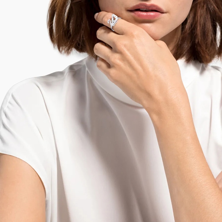 Swarovski Dancing Swan Ring White — фото 4