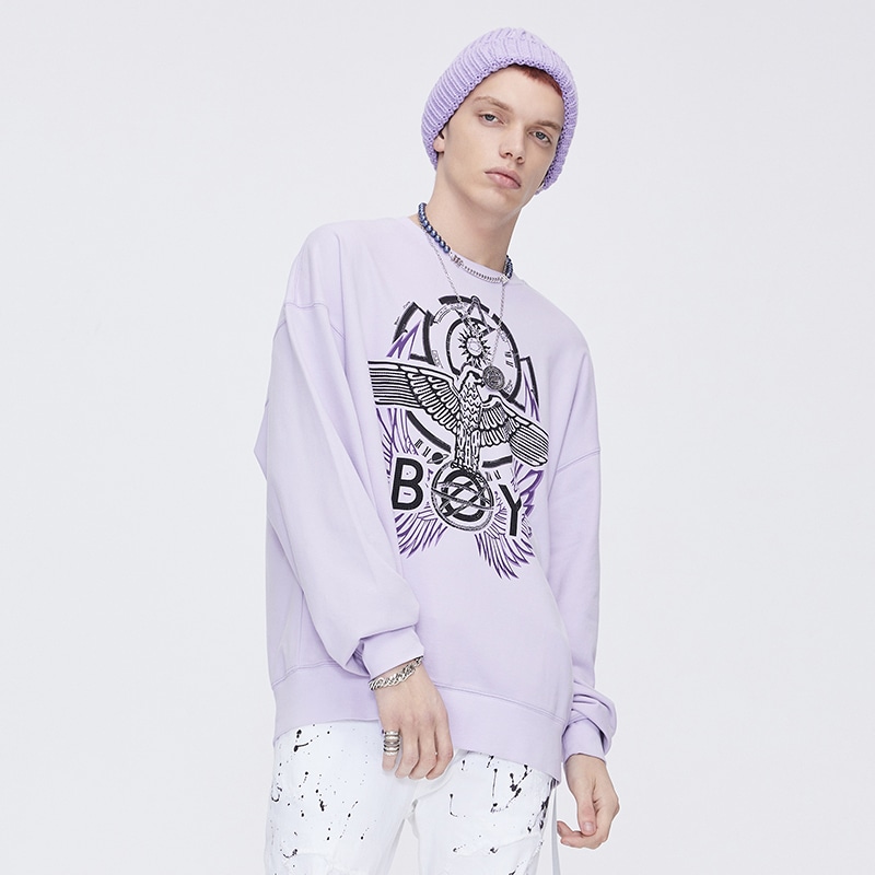 Boy London SS21 Black Diamond Eagle Sweatshirt Purple — фото 4