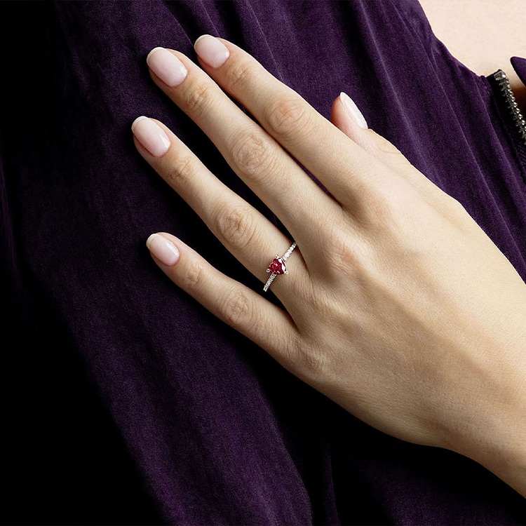Swarovski Red Heart Ring — фото 3