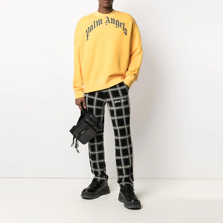 Palm Angels SS21 Logo Crewneck Yellow — фото 2