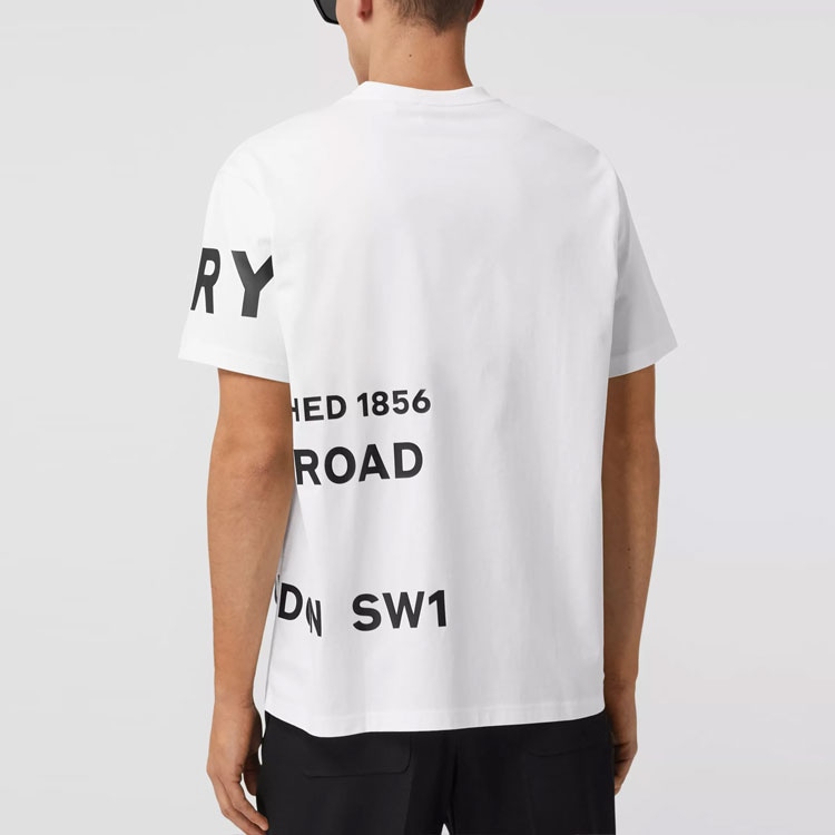 Burberry Horseferry Oversize T-Shirt White — фото 6
