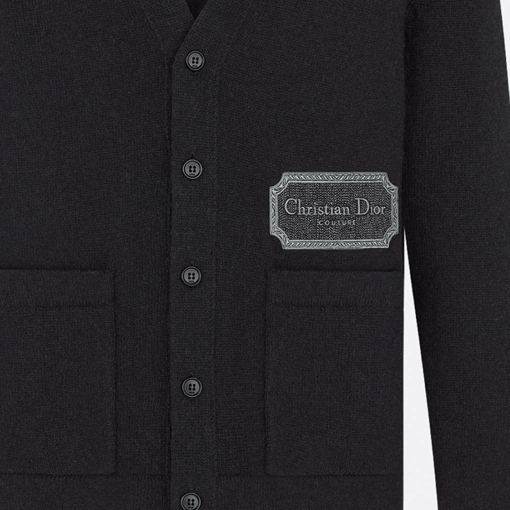 Dior FW22 Black Cashmere Cardigan — фото 6