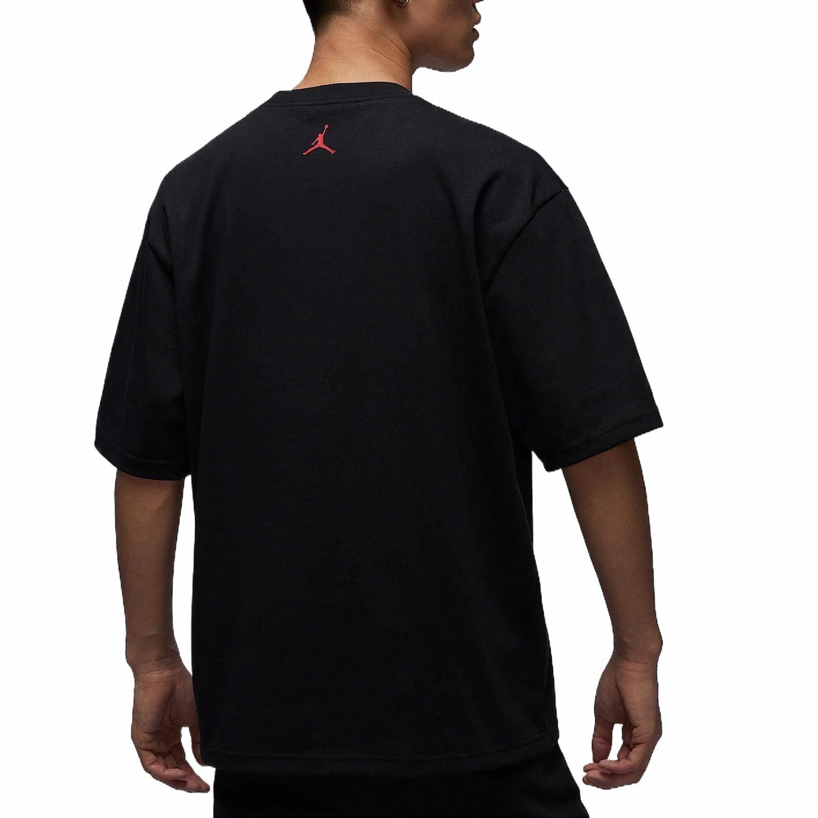Jordan T-Shirt Black/Red — фото 7