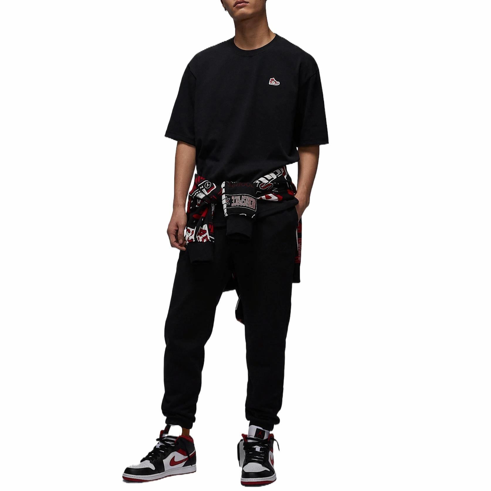 Jordan T-Shirt Black/Red — фото 8