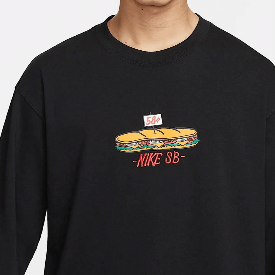 Nike SB Long Sleeve Tee Black — фото 6