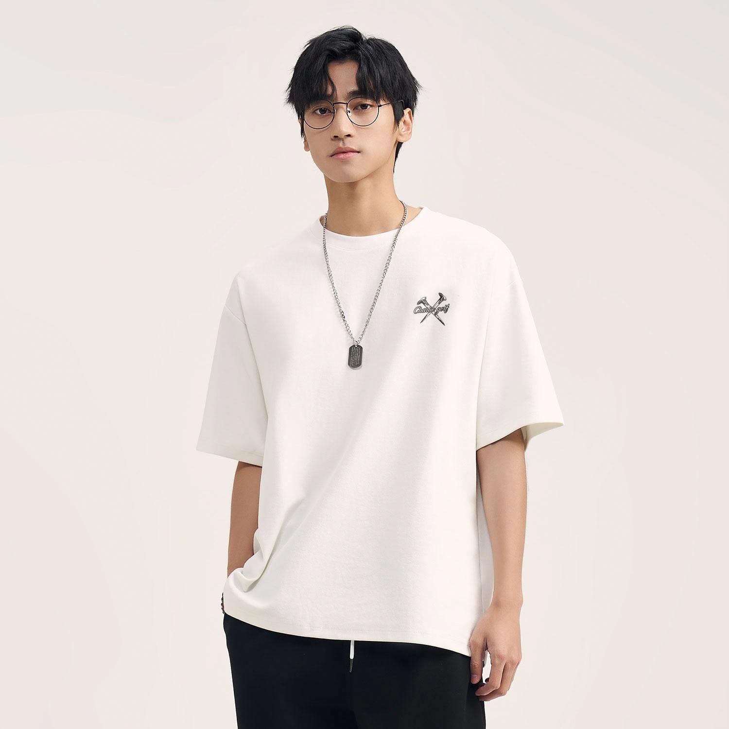 Charlie Golf Vintage Logo Tee White — фото 4