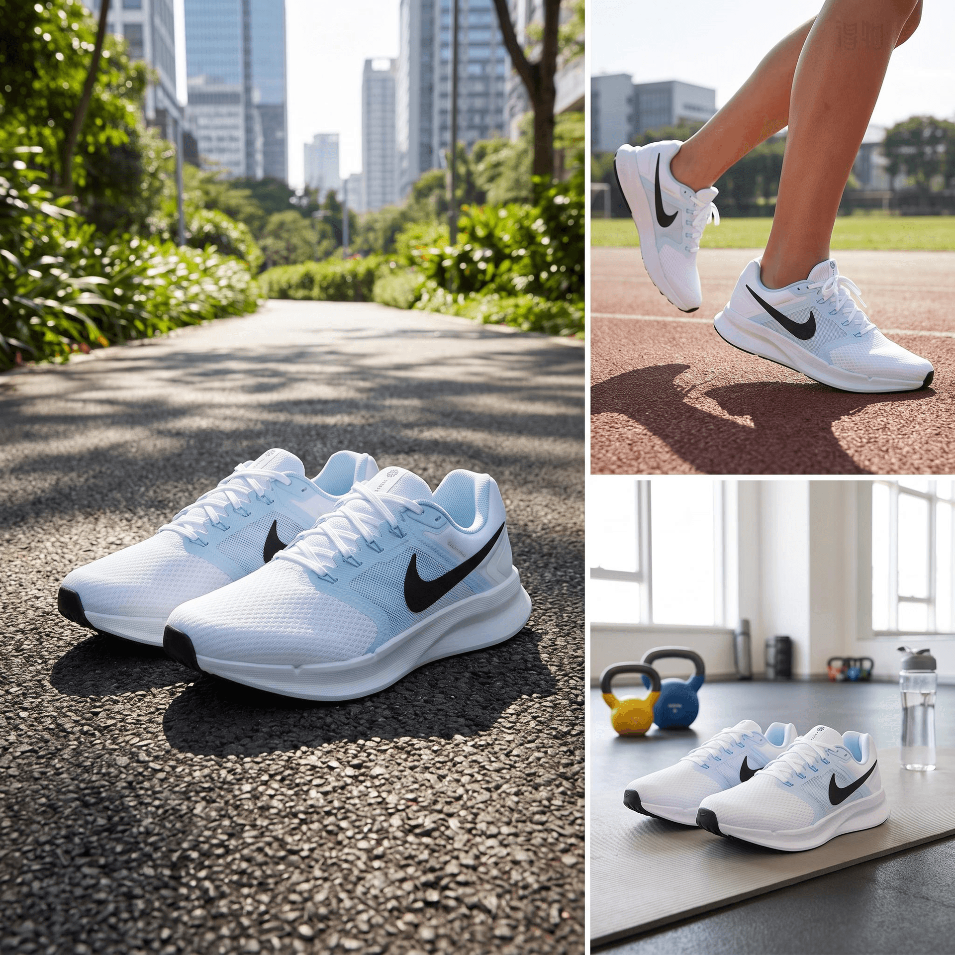 Nike Run Swift 3 White Blue — фото 1
