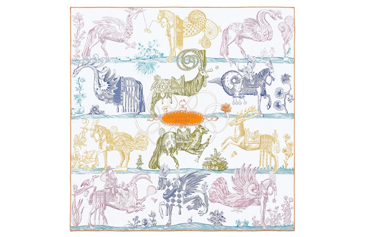 Hermes Magic Horse Rider 90cm Scarf — фото 1
