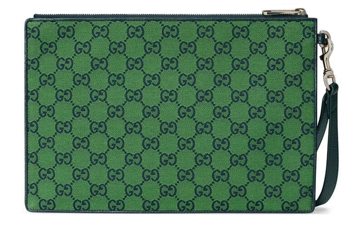 Gucci Logo Leather Wristlet — фото 2