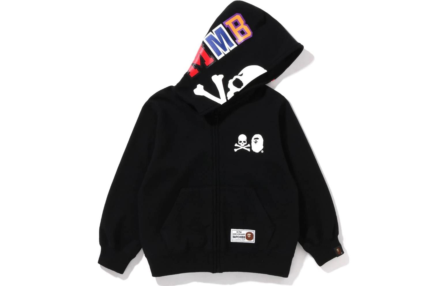 A BATHING APE BAPE KIDS x MMJ Hoodie Black — фото 2