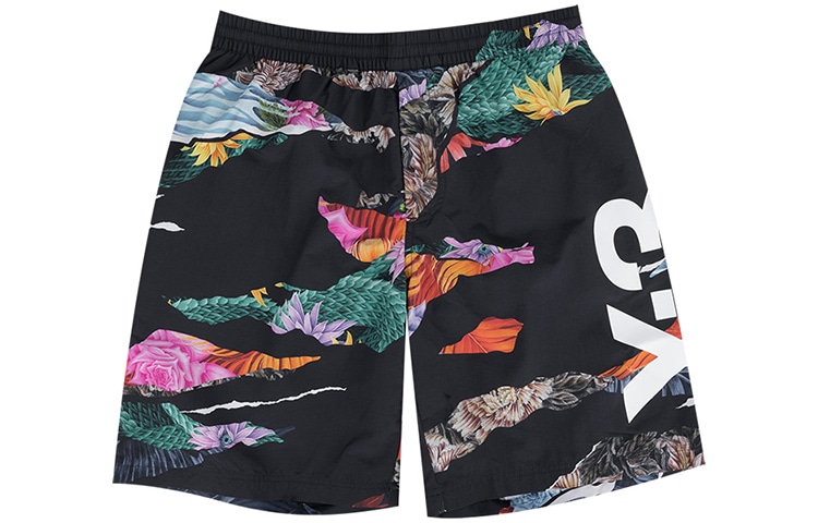 Y-3 SS22 Large Logo Floral Swim Shorts — фото 4