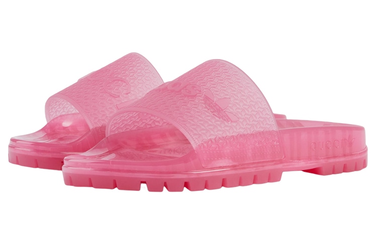 Gucci adidas x Gucci Pink Slides — фото 9