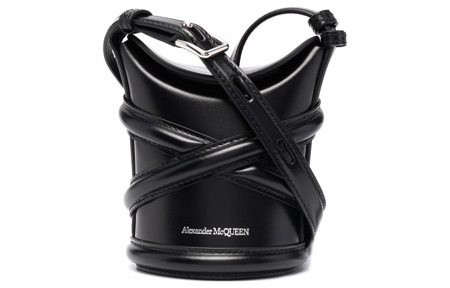 Alexander McQueen Mini Bucket Bag Black — фото 1
