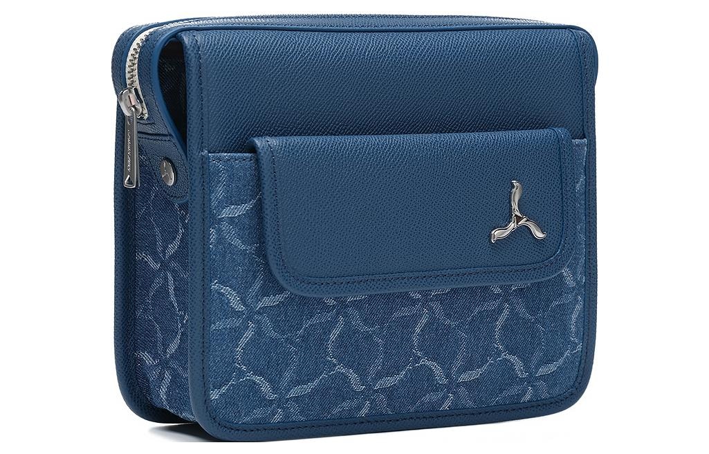 Li-Ning 1990 Classic Series Retro Denim Crossbody Bag Blue Grey — фото 1
