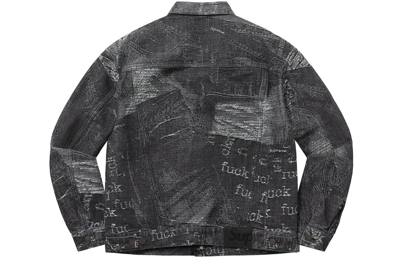 Supreme Archive Denim Jacquard Trucker Jacket — фото 3