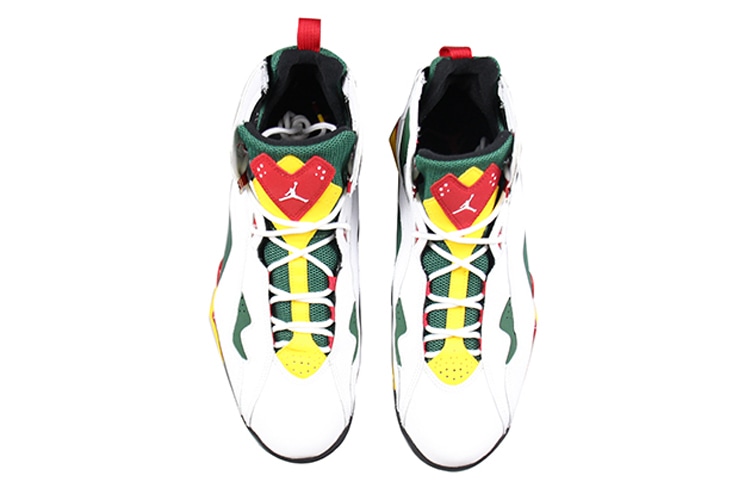 Jordan True Flight White Green Yellow — фото 8