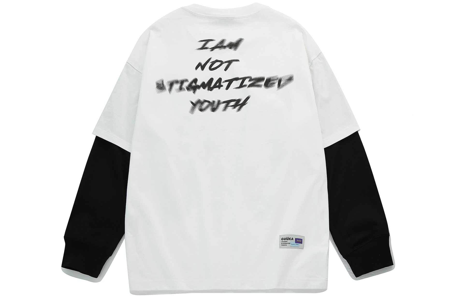 Guuka Letter Print Long Sleeve Tee — фото 1