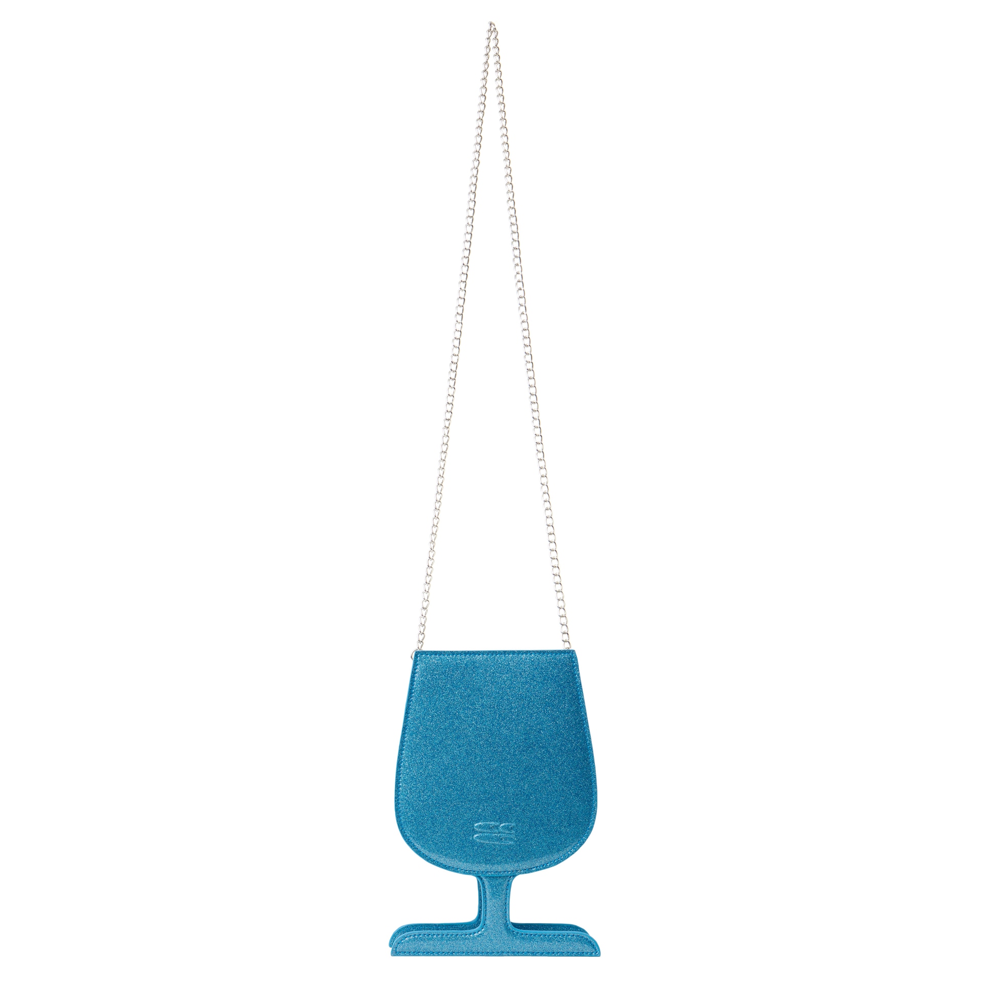 Сумки Crying Center Metal PU Crossbody Bag Blue Silver