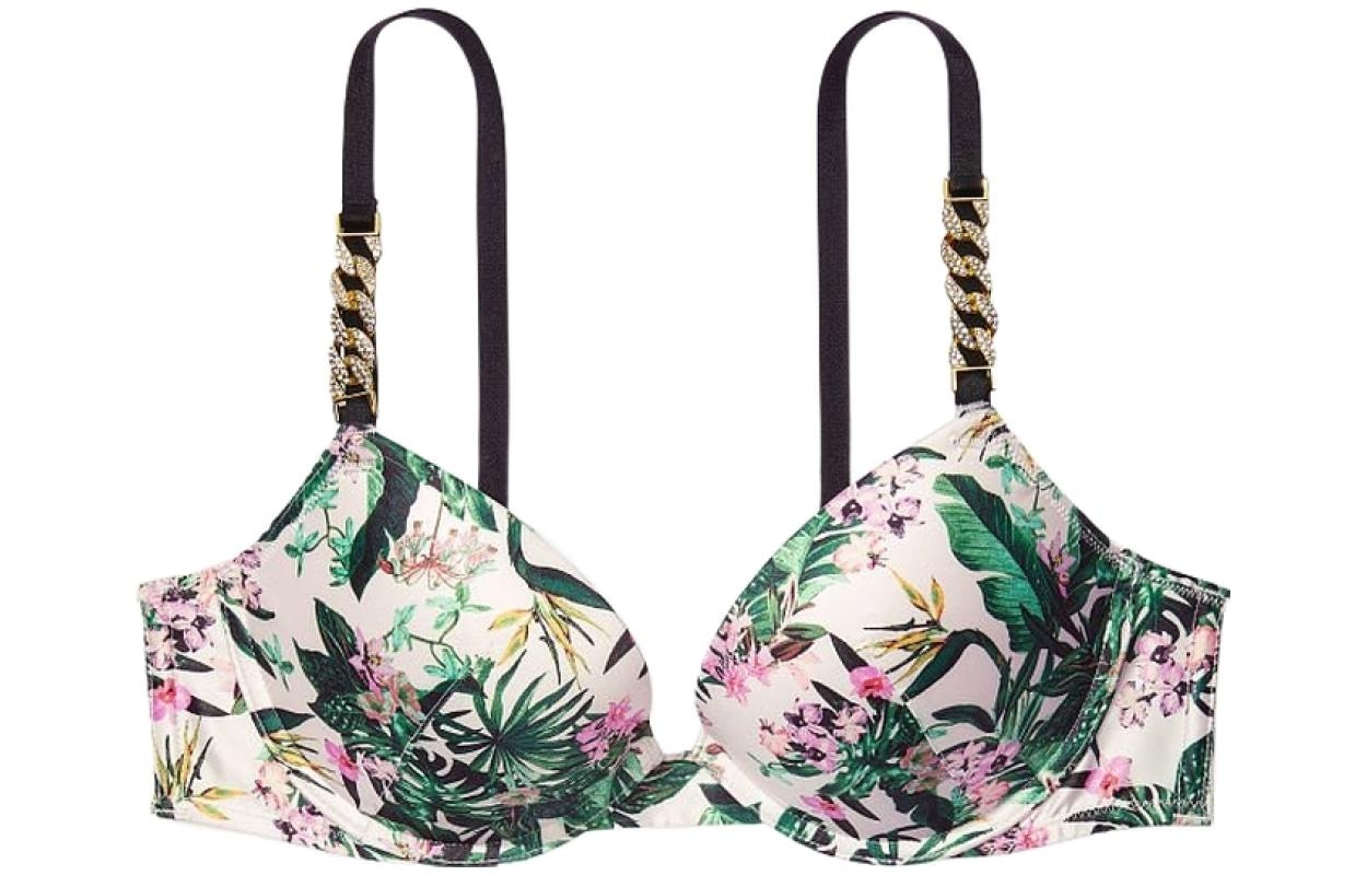 Victoria'S Secret Very Sexy Bra Green Floral