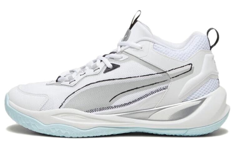 Puma Playmaker White Silver Black — фото 5