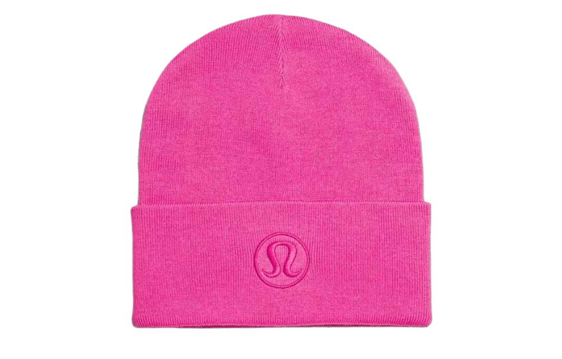 lululemon/露露乐蒙 lululemon Logo Embroidered Wool Blend Beanie Pink